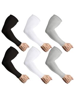 LUOLIIL VOE Sun Protection Cooling Arm Sleeves for Men &Women,Compression Sleeves for Football, Golf & Volleyball