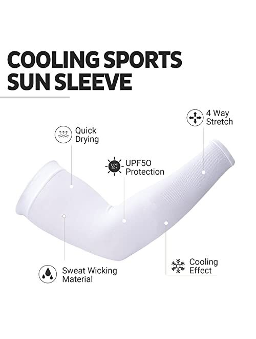 LUOLIIL VOE Sun Protection Cooling Arm Sleeves for Men &Women,Compression Sleeves for Football, Golf & Volleyball