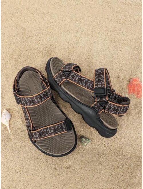 Xiemo Shoes Boys Hook-and-loop Fastener Graphic Fabric Lightweight Ankle Strap Sandals For Summer