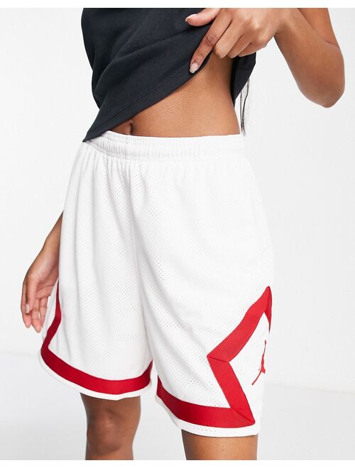 Nike Jordan Heritage Diamond basketball shorts in white