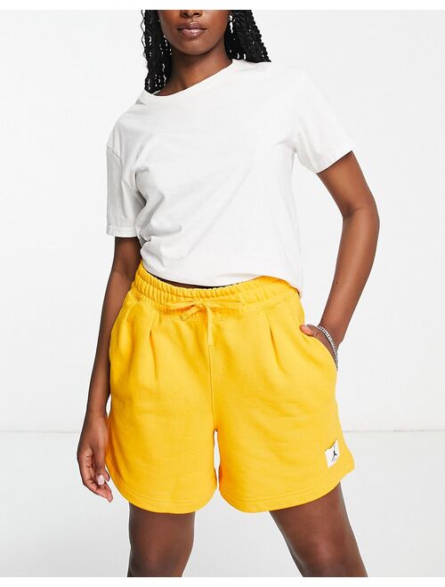 Nike Air Jordan Flight fleece shorts in yellow