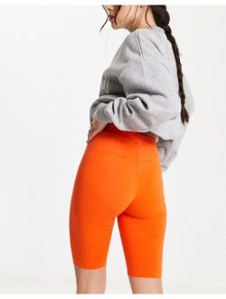 legging shorts in orange - part of a set