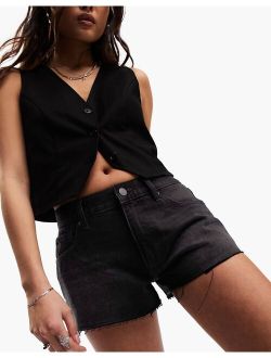 ASOS Petite ASOS DESIGN Petite denim 'relaxed' shorts in washed black