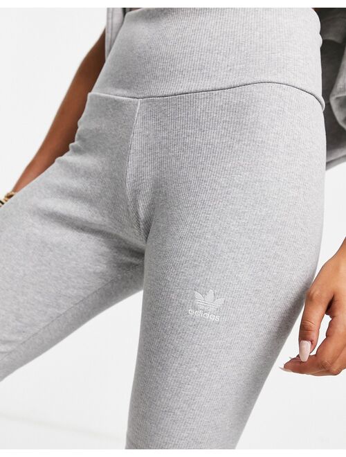 adidas Originals essential legging shorts in gray