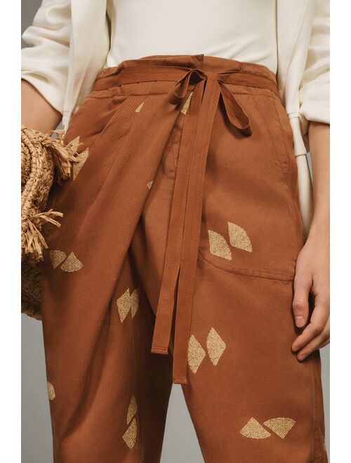 Pilcro Asymmetrical Printed Harem Pants