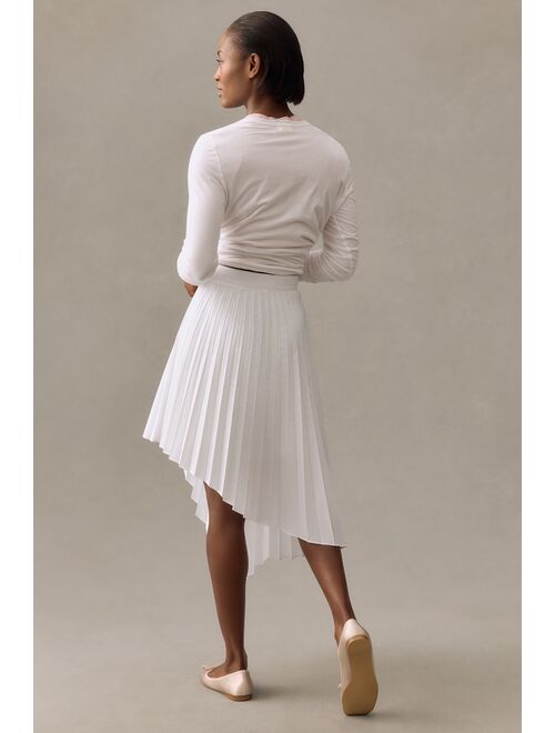 Maeve Pleated Asymmetrical Wrap Skirt
