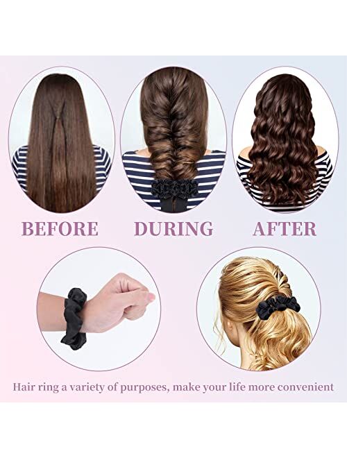 Mcgohais Heatless-Hair-Curler, Upgraded Segmented Design No Heat Silk Curls Headband for More Comfortable Sleep Overnight, Silk Curling Ribbon for Hair with Rubber Bands 