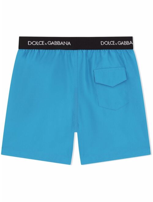 Dolce & Gabbana Kids embroidered logo swim shorts