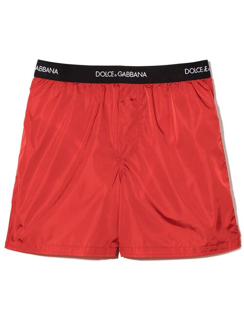 Dolce & Gabbana Kids logo tape swim shorts