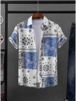 Guys Paisley Print Shirt Without Tee