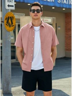 Men Drop Shoulder Solid Shirt