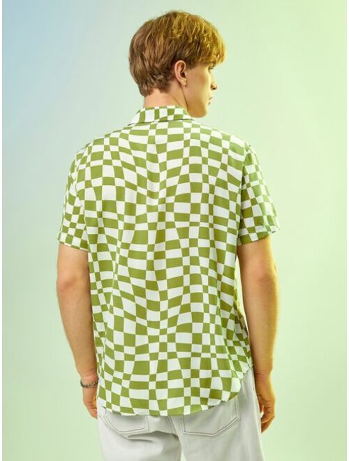 SHEIN Men Checker Print Shirt