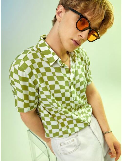 SHEIN Men Checker Print Shirt