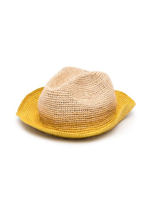 Bonpoint interwoven raffia sun hat