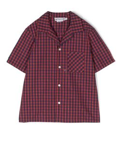 check pattern short-sleeve shirt