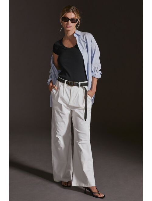 Pilcro Slim Scoop-Neck Tee