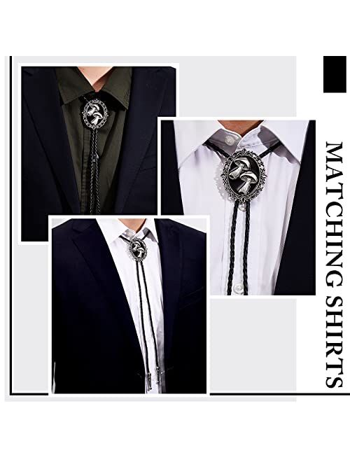 Batiyeer Bolo Tie Bolo Tie for Men Mushroom Bolo Tie Western Bolo Tie Cowboy Necktie Accessories Costume Accessories for Men