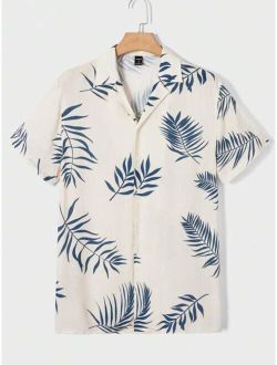 Men Tropical Print Shirt