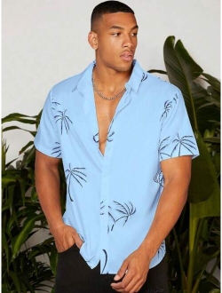 Men Palm Tree Print Shirt