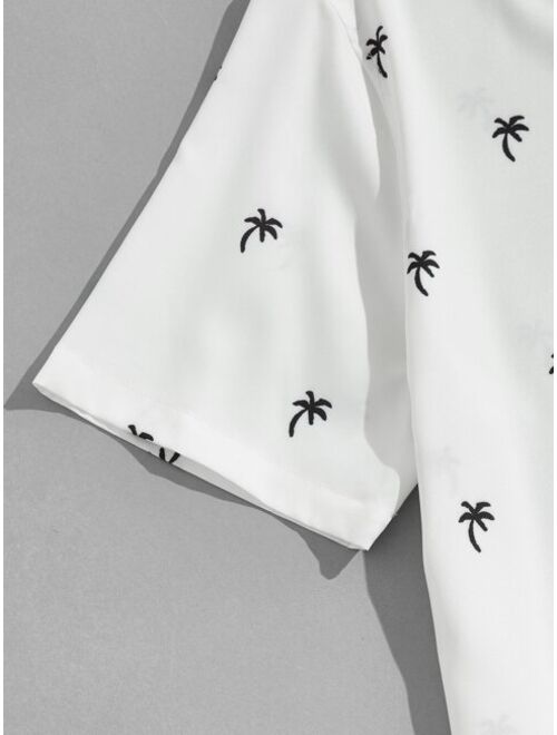 SHEIN Men Coconut Tree Print Shirt