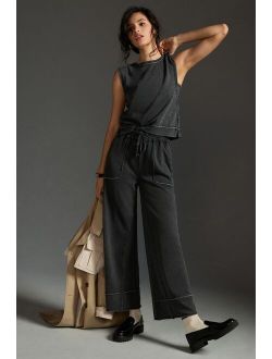 Daily Practice by Anthropologie Muscle Tee & Wide-Leg Pants Set