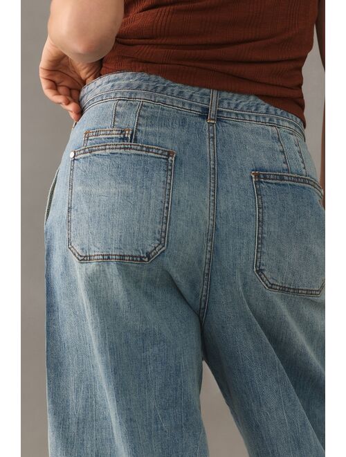 Pilcro Reworked Balloon Mid-Rise Tapered Jeans