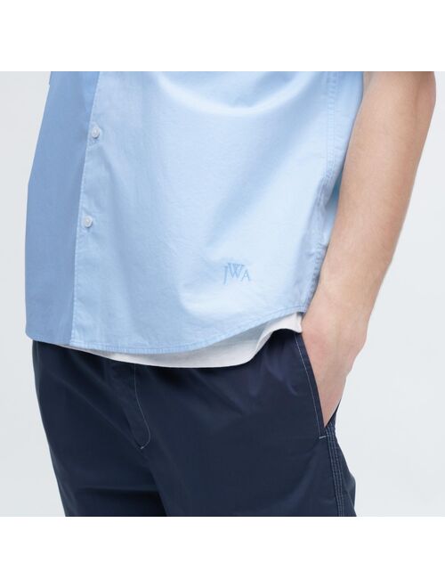 UNIQLO Chambray Oversized Short-Sleeve Shirt (Color Block) (JW Anderson)