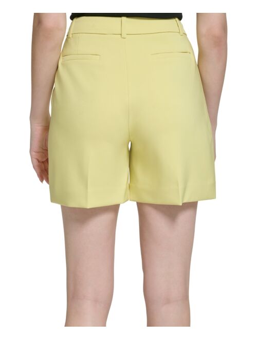 CALVIN KLEIN Women's Pleat-Front Suit Shorts