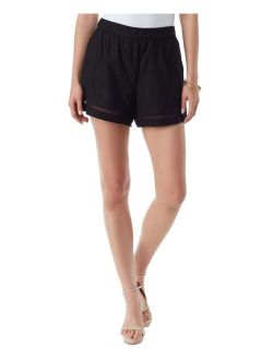 Women's Lace-Trim Flared Shorts