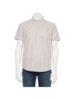 Short Sleeve Perfect Length Button Down Shirt