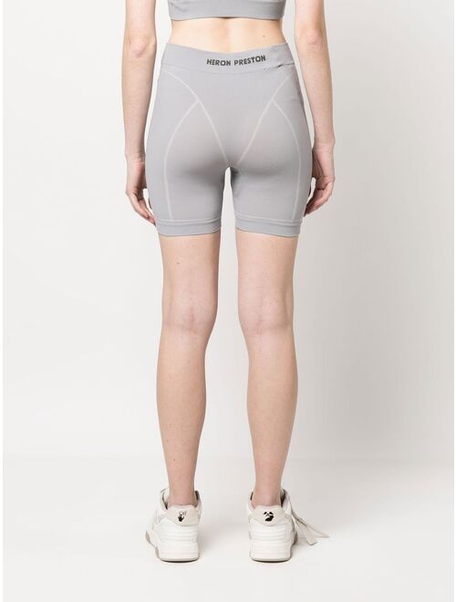 Heron Preston logo waistband cycling shorts