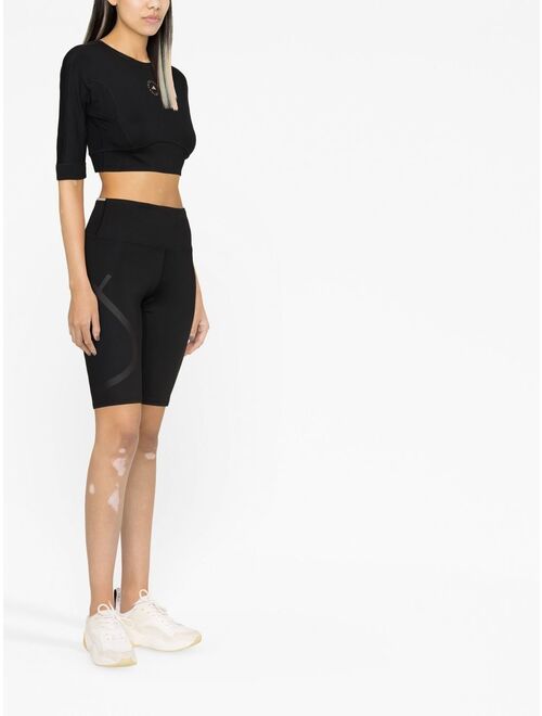 adidas by Stella McCartney logo-print cycling shorts
