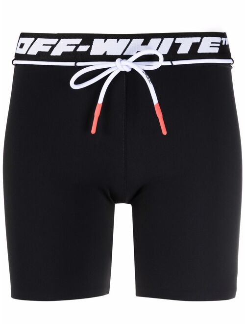 Off-White logo-waistband running shorts