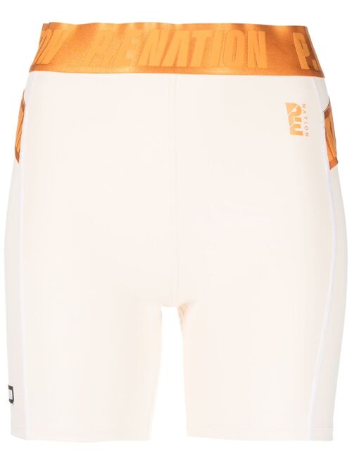 P.E Nation Fairway mid-rise cycling shorts