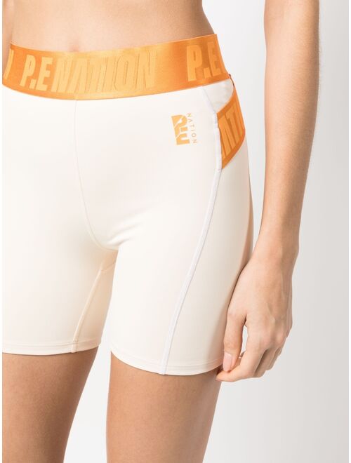 P.E Nation Fairway mid-rise cycling shorts