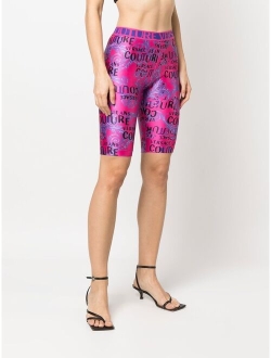 Jeans Couture logo-print cycling shorts