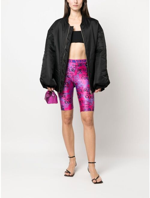Versace Jeans Couture logo-print cycling shorts