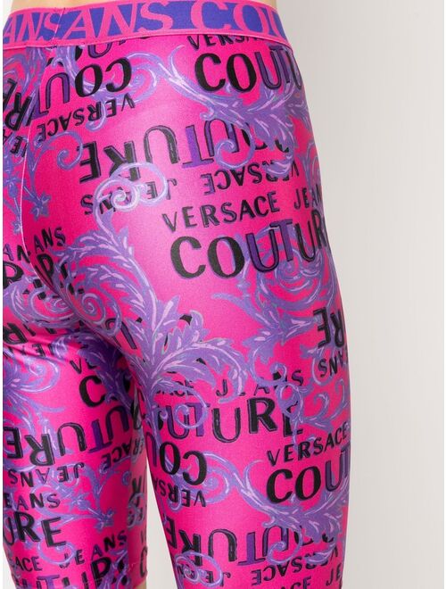 Versace Jeans Couture logo-print cycling shorts