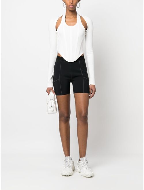 Coperni stretch-design mini shorts