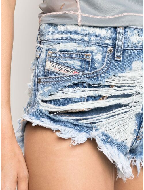 Diesel distressed denim shorts