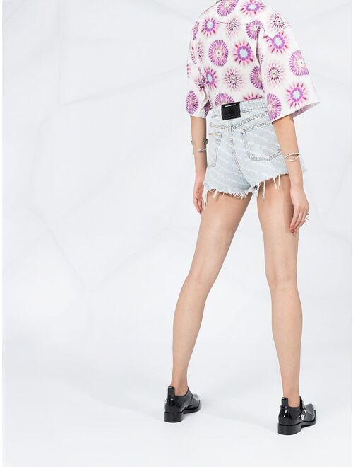Alexander Wang Bite high-waisted denim shorts