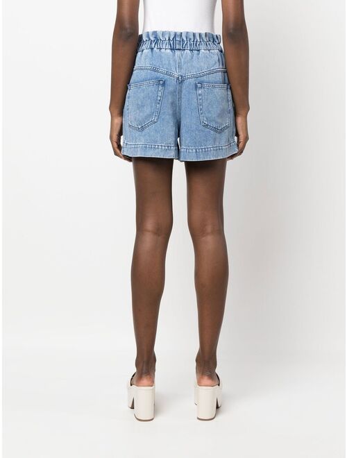 Isabel Marant MARANT ETOILE gathered-wait denim shorts
