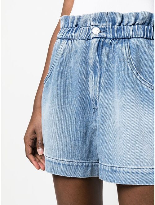 Isabel Marant MARANT ETOILE gathered-wait denim shorts