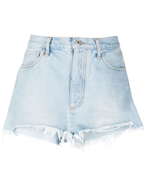 Off-White Twisted bleach-effect shorts
