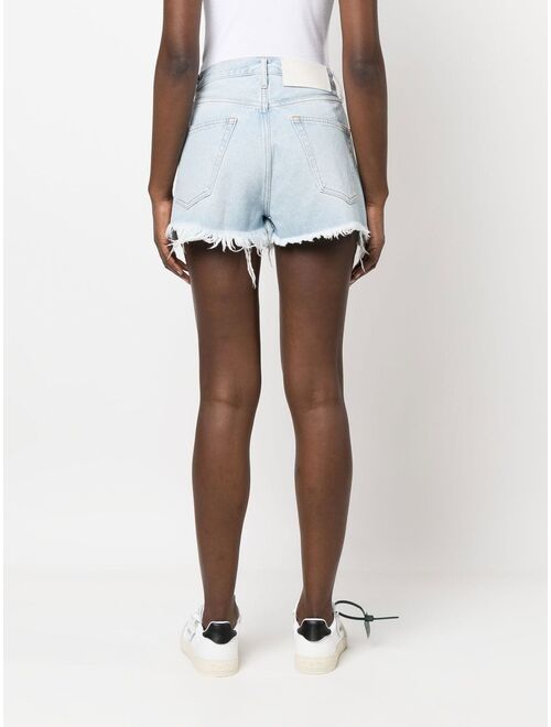Off-White Twisted bleach-effect shorts