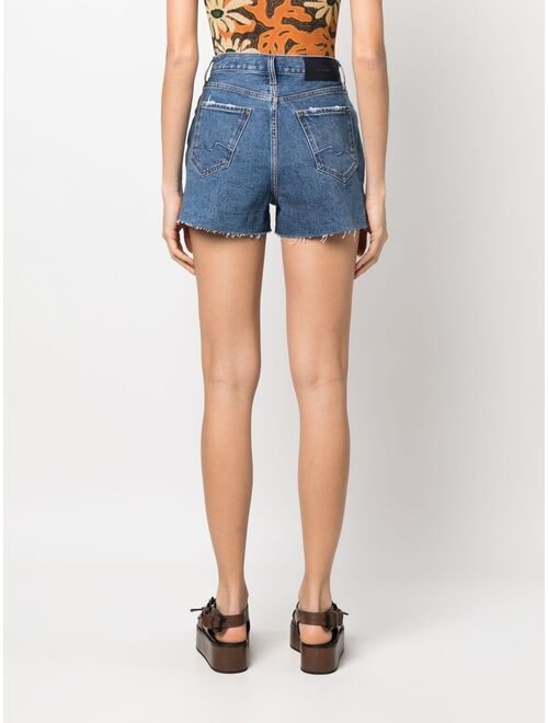7 For All Mankind Ruby high-waisted denim shorts