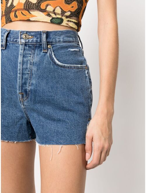 7 For All Mankind Ruby high-waisted denim shorts
