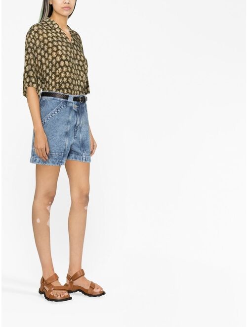 MARANT ETOILE high-waisted denim shorts