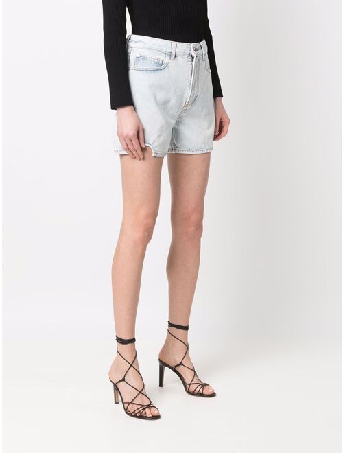 Off-White cut-out high-waisted denim shorts