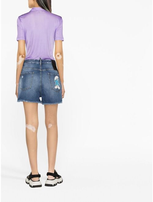 Dsquared2 embroidered-design denim shorts